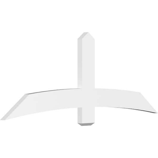 Ekena Millwork Bellingham Architectural Grade PVC Gable Bracket, 72"W x 27"H x 2"D x 6"F, 9/12 Pitch GBP072X27X0206BEL00 - main
